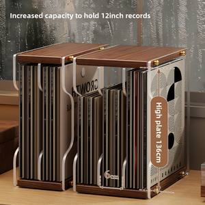 Étagère de rangement pour disques vinyles en acrylique de grande taille, étagère de rangement pour <span class=keywords><strong>CD</strong></span>, armoire de rangement pour disques compartimentée de bureau - Product Image 5