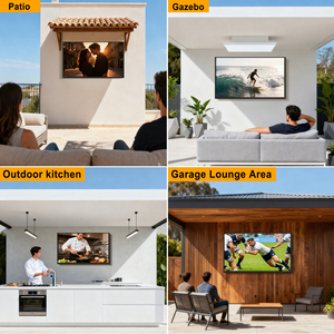 สมาร์ททีวีกลางแจ้งขนาด 65-75 นิ้ว: 4K UHD ความสว่าง 2000nits มาตรฐาน IP65 |   Google TV, รับประกัน 5 ปี ทีวีสำหรับใช้งานกลางแจ้ง ดีไซน์กันน้ำ เหมาะสำหรับ - Product Image 5