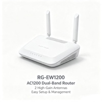 Routeur WiFi 5 double bande Ruijie RG-EW1200 AC1200, 4 antennes, répéteur WISP, prise en charge du mesh, Ethernet rapide RJ45, WiFi domestique
