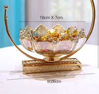 Populaire Luxe Fête Cristal Bol en Verre pour Gâteaux et Bonbons Décoratif Plateau à Fruits Secs Plats et Assiettes Ensemble de Plateaux de Service