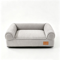 Lit de canapé orthopédique pour chiens, chats et petits animaux, en mousse à mémoire de forme, auto-ajustable, avec housse amovible, protection solide, lavable