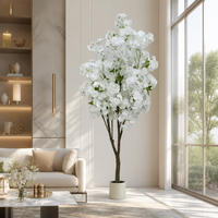 Arbre artificiel de cerisier en fleurs raffiné en gros pour la décoration de jardins, porches, boutiques de mariage, studios photo et espaces résidentiels