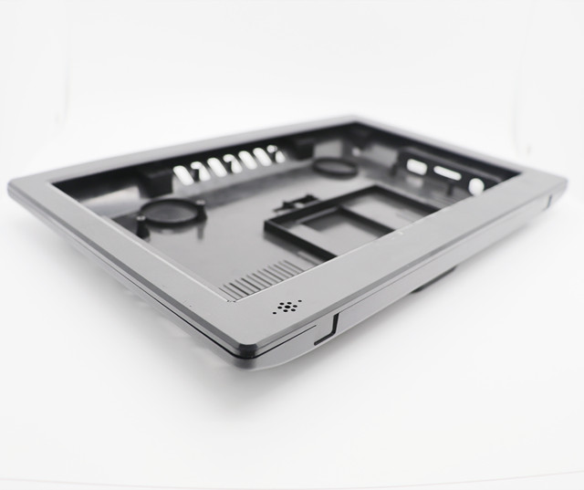 Custom Black ABS Plastic Touch Screen Enclosure, Injection Molded HMI Display Housing
