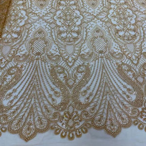 Supoo ผ้าลูกไม้โปร่งปักลูกปัดทำมือสำหรับตัดเย็บเสื้อผ้ามาใหม่2025 - Product Image 1