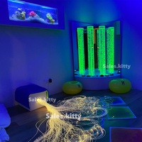 Kit d'angle de salle sensorielle Snoezelen pour stimulation visuelle autistique, avec colonne de bulles d'eau LED et ensemble d'angle de canapé, pour la thérapie des enfants