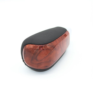 Pommeau de levier de vitesse ergonomique en plastique noir brillant, grain de bois, argenté, électroplaqué, pour Toyota Land Cruiser Prado - Product Image 2