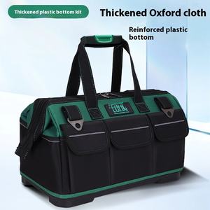 Sac à outils multifonction en toile Oxford sur mesure, vente en gros, avec fermeture éclair, fond en caoutchouc et poignée télescopique pour l'entretien et le rangement - Product Image 3