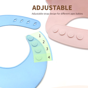 Bavoir bébé en silicone avec poche de récupération profonde, imperméable, pour tout-petits et enfants, personnalisable avec logo, vente en gros - Product Image 5