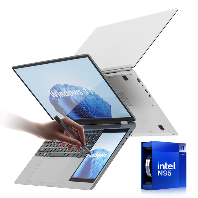 2026 New Laptop 15.6Inch + 7Inch Touch Laptop 16Gb Ram 128Gb 256Gb 512Gb 1Tb Ssd Rgb Backlit Keyboard Dual Screen Cheap Computer