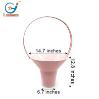 Prix usine 3.8 gallons bonne qualité galvanisé métal plancher fleur seau avec poignée argent rustique pour la maison jardin
