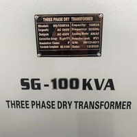 Transformateur sec triphasé de 100 kVA, monté sur socle extérieur, 480 V à 380 V, pour la distribution d'énergie