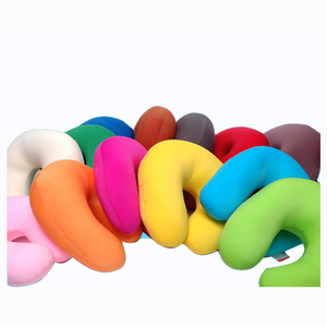 <strong>U</strong>-Shape Microbeads Woven Anti-Static Inflatable Portable Neck Rest <strong>Pillow</strong> for Neck Pain Relief Christmas Travel <strong>Pillow</strong> - Product Image 6