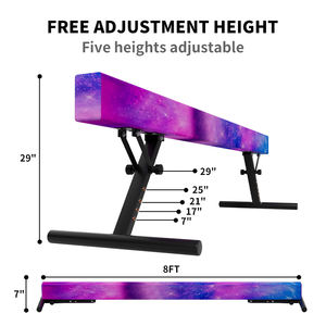 성인 균형 연습용 조절 가능 체조 평균대, 접이식 폼 플로어 체조 밸런스 빔 - Product Image 3