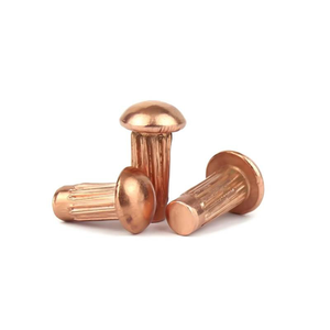 Remaches Sólidos de Cobre GB827 de Alta Calidad con Cabeza Redonda Moleteada para Placas de Identificación, M2 M3 M4 M5 10mm - Product Image 1