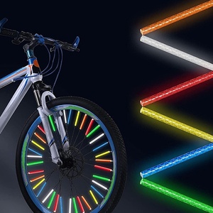 Nuit argent brillant réfléchissant a parlé enjoliveur roue lumière vélo équitation accessoires 3M réfléchissant a parlé capuchon - Product Image 5