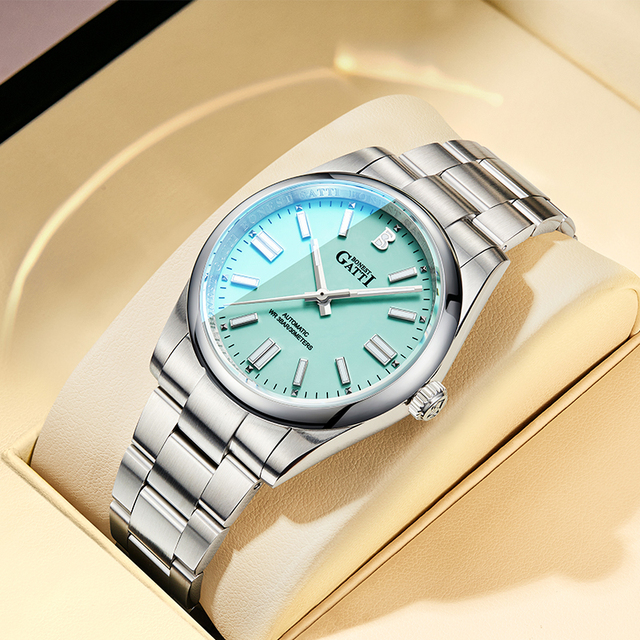 Bonest Gatti High Quality Men Mechanical Automatic Watch Sapphire Crystal Waterproof Skeleton Business Wristwatch BG8015