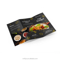 Flyer personnalisé imprimé étanche dépliant en Z manuel d'instructions dépliant publicitaire menu à emporter impression d'affiches