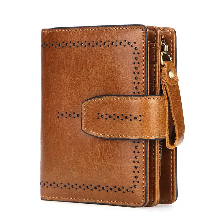 Coin Pocket Purse heavy duty durable best brand man RFID Blocking Bifold genuine cowhide leather Mens wallet