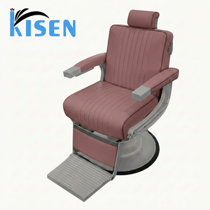 Kisen Hydraulic Barber Chair Faux Leather Adjustable Footrest Height Reclining Salon Furniture Commercial Use for Hair Tattoo - Product Image 3