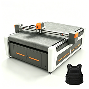 เครื่องตัดหนังแบบ CNC Flatbed Knife ยี่ห้อ REMEYA สำหรับ UHMWPE Prepreg ที่มีความแม่นยำสูง ประหยัดพลังงาน ทนทาน สำหรับระบบตัดแผ่นเกราะนิ่ม - Product Image 1