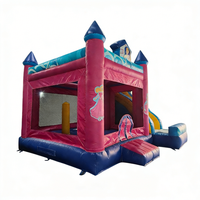 Château gonflable rose Princesse avec toboggan, en PVC écologique, capacité 500 kg, qualité commerciale, pour enfants, idéal pour anniversaire