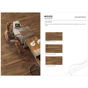 Oak Wood Grey Porcelain Tiles 600x1200mm Natural Texture Polished Finish for Modern Interior Flooring - Product Image 5
