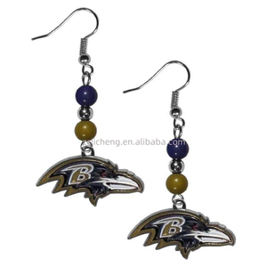 Hóa đơn trâu Logo hạt <span class=keywords><strong>dangle</strong></span> Bông tai 32 nflteams <span class=keywords><strong>dangle</strong></span> bông tai cho người hâm mộ bóng đá mỹ - Product Image 3