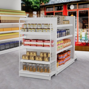 Estantes metálicos <span class=keywords><strong>de</strong></span> doble/una cara para supermercado, soporte <span class=keywords><strong>de</strong></span> exhibición para tienda <span class=keywords><strong>de</strong></span> comestibles, <span class=keywords><strong>compra</strong></span> minorista, estantería para góndola a la <span class=keywords><strong>venta</strong></span> - Product Image 3