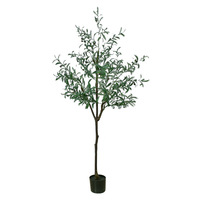 Olive artificielle grand arbre en soie d'olive en pot avec jardinière grandes Branches d'olivier et Fruits arbre artificiel pour Mod