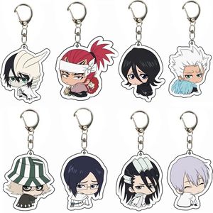 Anime créatif <span class=keywords><strong>Bleach</strong></span> Cartoon porte-clés Adorkable Kurosaki Ichigo <span class=keywords><strong>Ishida</strong></span> Uryuu Kuchiki Rukia Punk Halloween porte-clés sac cadeau - Product Image 1
