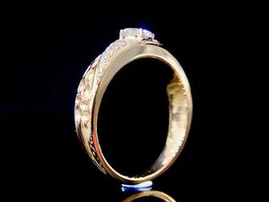 แหวนเพชรทรงลูกแพร์ 0.3 กะรัต รับรองโดย GIA จาก Xinfly ดีไซน์ทันสมัย ทองคำแท้ 18K สำหรับผู้หญิง เหมาะเป็นของขวัญวันเกิด - Product Image 4