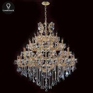 Lampadario floreale di cristallo moderno di lusso nuovo Design personalizzato per soggiorno Villa Hotel lampadari luci a sospensione - Product Image 4