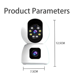 Dual Lens 3MP Mini Dome Smart Home Sicherheit CCTV-Kamera Pan-Tilt Zwei-Wege-Audio Flutlicht Stil CMOS Network Cloud Human <span class=keywords><strong>Motion</strong></span> - Product Image 6