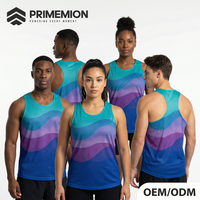 Chalecos Deportivos Personalizados para Maratón, Camisetas de Running con Degradado, Spandex/Poliéster, Transpirables, de Secado Rápido, Ropa Deportiva para Equipos Comunitarios, OEM/ODM