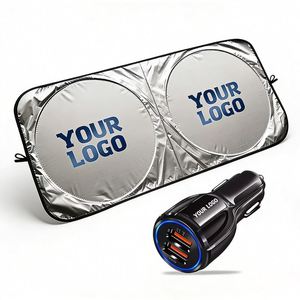 Wholesale Unique Products Brand Window With Custom Printed Logo of Business Promo Gift Car Foldable Sunshade - Product Image 1