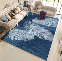Tapis de salon et chambre à coucher au design moderne, imprimé floral, fabriqué à la machine, à poils longs, antimicrobien, antidérapant, très vendu