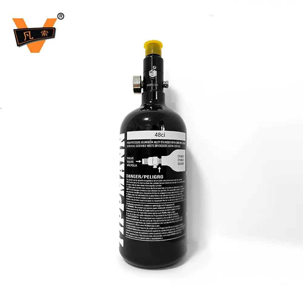 Tangki Paintball silinder aluminium Pcp, botol Co2 tangki Hpa tangki udara terkompresi untuk Paintball Airgun