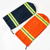 Sac de transport pour bouteille de gaz 6,8 L en coton FR bleu marine/orange avec bande réfléchissante, accessoire de lutte contre l'incendie flexible pour les classes A/B