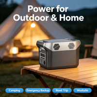 Station d'alimentation portable Heergyn 1500W 12.8V 100Ah, système de stockage d'énergie domestique tout-en-un 120V 220V, générateur solaire pour hôtel