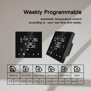 Termostato eléctrico Control de voz Dual Temp. Pantalla Controlador de temperatura eléctrico con ahorro de energía Wifi Termostato inteligente - Product Image 6