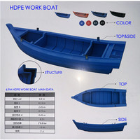 Bateau de travail d'agriculture de mer de HDPE de 22ft/bateau agricole/bateau cargo