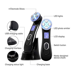 Rouleau de rajeunissement du visage 5 en 1, masseur pour le cou, utilisation à domicile, instrument de beauté <span class=keywords><strong>anti</strong></span>-rides à photons LED - Product Image 4