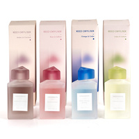 Diffuseur de roseau de bouteille en verre de parfum d'huile essentielle de série de triangle de Mescente