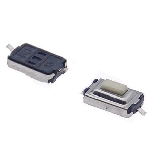 Interruptor Táctil SMT TC-110 3x6x2.5mm de 2 Pines [Actuador Plano/Elevado] Botón Blanco, Empaquetado en Cinta y Rollo - Product Image 3