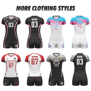 Volleybalshirt voor volwassenen Comfortabel polyester Ronde hals Korte mouw Aangepaste sublimatieprint Volleybaluniform Wv64 - Product Image 4