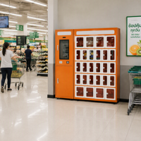 Système de casiers intelligents HAUMR ODM OEM avec écran 21,5 pouces, casier de stockage en libre-service pour supermarchés et gares