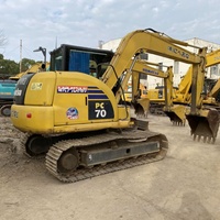Mini-excavatrice sur pneus Komatsu PC70 modèle 2022, 7 tonnes, moteur Cummins, godet de 0,3 m (moteur, pompe), origine Chine, exportation
