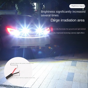 Feu de recul de voiture Lampe d'avertissement clignotante haute luminosité ajustée Ampoule modifiée de l'extérieur Feu arrière auxiliaire universel - Product Image 4