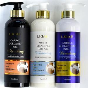 Lotion corporelle blanchissante puissante au beurre de karité et glutathion 500ml, faible MOQ, marque privée - Product Image 1