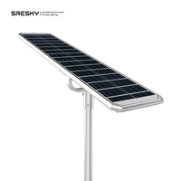 Lampe solaire extérieure Sresky 8000lm 6000lm avec panneau solaire et batterie, lampe solaire extérieure